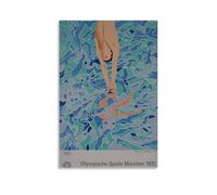 LINTEZHG David Hockney - The Leap Art Poster Decorative Painting Canvas Wall Art Living Room Poster Bedroom Painting Wall Art Picture Print Modern Family Room Decor 16 x 24 Inches (40 x 60 cm)