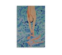 LINTEZHG David Hockney - The Leap Poster Decorative Painting Canvas Wall Art Living Room Poster Bedroom Painting Wall Art Picture Print Modern Family Room Decor 08 x 12 Inches (20 x 30 cm)