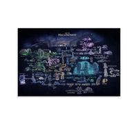 LINTEZHG Hollow Knight Game Map Poster Decorative Painting Canvas Wall Art Living Room Poster Bedroom Painting Wall Art Picture Print Modern Family Room Decor 12 x 18 Inches (30 x 45 cm)