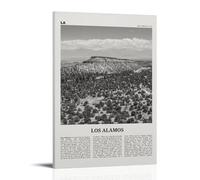 LINTEZHG Los Alamos Black and White Poster Decorative Painting Canvas Wall Art Living Room Poster Bedroom Painting Wall Art Picture Print Modern Family Room Decor 08 x 12 inches (20 x 30 cm)