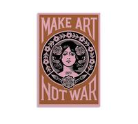 LINTEZHG Make Art Not War Art Poster Decorative Painting Canvas Wall Art Living Room Poster Bedroom Painting Wall Art Picture Print Modern Family Room Decor 12 x 18 Inches (30 x 45 cm)