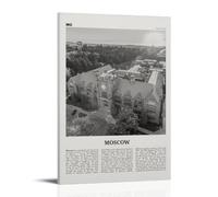 LINTEZHG Moscow Black and White Idaho Poster Decorative Painting Canvas Wall Art Living Room Poster Bedroom Painting, Wall Art Picture Print Modern Family Room Decor 08 x 12 Inch (20 x 30 cm)