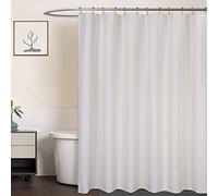 LinTimes Cream Shower Curtain, 190GSM Heavy Duty Thick Hotel Luxury Polyester Bath Shower Curtain Washable, Cream, 180x180 cm (72x72 Inch)