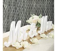 LinTimes Mr & Mrs Letters Decorate Wedding Decorations/Wedding Decoration Table/Registry Office Gifts Decoration - White
