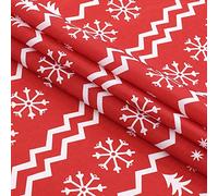 LinTimes Rectangle Christmas Tablecloth - Xmas Themed Reindeer & Tree Print Table Cover for Holiday Dinner Party Kitchen Decoration, Waterproof to Sit 6 to 10, 54 x 108 inch Red