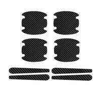 LINTINGLIHAI 8Pcs Car Door Handle Protector Sticker for Toyota Prius Plus 2011-2021, Anti-Scratch Carbon Fiber Door Handle Bowl Paint Protection Film Accessories,A/Black