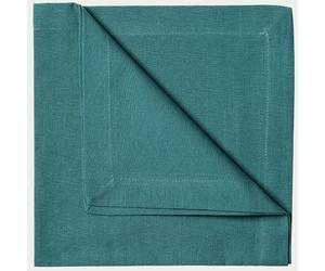 Linum - Robert Cloth Napkin 45x45 cm 4-pack, Dark Turqouise - Dark Turquoise