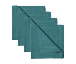 Linum Robert napkins 4-pack Dark grey-turquoise