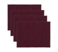 Linum Uni placemat 35x46 cm 4-pack Burgundy red