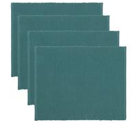 Linum - Uni Placemat 35x46 cm 4-pack, Dark Turqouise - Dark Turquoise