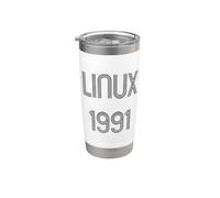 Linux 1991 - Cool Design for Geeks Who Love Free Software Stainless Steel Insulated Tumbler