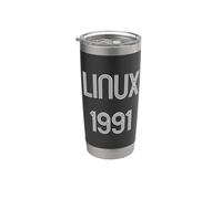 Linux 1991 - Cool Design for Geeks Who Love Free Software Stainless Steel Insulated Tumbler