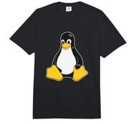 Linux Mascot Tux the Penguin Enhanced Black Gift Men Women Comfort Colors Adult Heavyweight T-Shirt