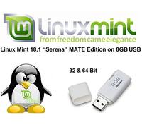 Linux Mint 18.1 “Serena” MATE edition on 8GB USB - 64 & 32 Bit