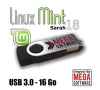 Linux Mint 18 Live AIO (All in One) - AIO (all in one) - 32 & 64 bits - USB 3.0 memory stick - 16 Go