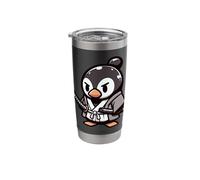 Linux Ninja Penguin Programming Nerd Warrior Stainless Steel Insulated Tumbler