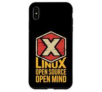 Linux Open Source Open Mind Funny Hexagon Badge Case for iPhone XS Max
