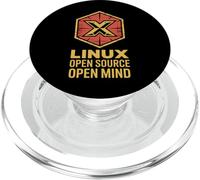 Linux Open Source Open Mind Funny Hexagon Badge PopSockets PopGrip for MagSafe