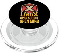 Linux Open Source Open Mind Funny Hexagon Badge PopSockets PopGrip for MagSafe