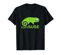 Linux openSUSE lover T-Shirt with green Logo Open Source Os T-Shirt