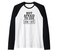 Linux rm -rf Command Programmer SysAdmin Humor Raglan Baseball Tee