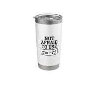 Linux rm -rf Command Programmer SysAdmin Humor Stainless Steel Insulated Tumbler