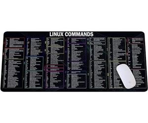 Linux Shortcut Mouse Pad - Extra Large Desk Mat with Command Line Cheat Sheet for Software Engineers, Programmers, Hackers & Computer Geeks QDH