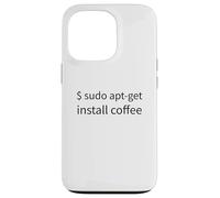 Linux Sudo Apt-Get Install Coffee Sysadmin IT Admin Humor Case for iPhone 13 Pro