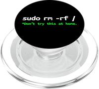 Linux Sudo rm rf Programmer, Engineer, Opensource Funny PopSockets PopGrip for MagSafe