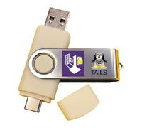 Linux Tails Persistent Bootable USB Flash Drive (32 GB) - Anonymous Internet Access & Encrypted Data Storage - Run Live Privacy-Focused Operating System for PC