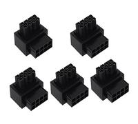 Linvimia 5Pcs 8Pin Female 90 Degree Angled to 8 Pin Male Power Adapter GPU Power Steering Connector for Graphics Video Card GPU Graphics Card Adapter Cable