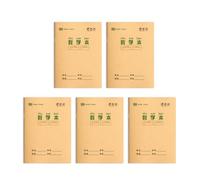Linvimia 5Pcs Portable Gridded/Lined Notebooks 16 Sheets Each for Students Handwriting Practice Paper Writing Notebook