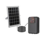 Linvimia 6W Light Oxygen Unit Featuring 2600mAh Power Supply Two Nozzle Setup for Water Habitat and Outdoor Fishing Low Solar Ventilation Fan