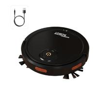Linvimia Automatic Floor Cleaning Robot 1200mAh Quiet ABS Texture Body USB Charging Texture for Tight Space and Corners Robot Floor Cleaner with USB Charging