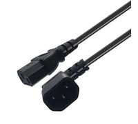 Linvimia C14 to C13 Power Extension Cable 90 Degree Bend for Tight Spaces PCs UPSs Server 2500W