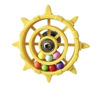 Linvimia Color Bird Toy with Rotating Beads for Small Birds Like Sun Conures and Budgies Simple Bird Dolls