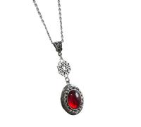 Linvimia Gothic Victorian Necklace with Vintage Gemstones Adjustable Clavicle Chain for Women and Girls Unique Fantasy Necklace