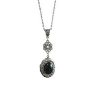 Linvimia Gothic Victorian Necklace with Vintage Gemstones Adjustable Clavicle Chain for Women and Girls Unique Fantasy Necklace