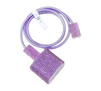 Linvimia Luxury Rhinestoned Charging Case with Wire Guards Cable Organiser in 8 Colors Sparkling Rhinestones Charging Protectors Break Cable Cover