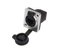 Linvimia Panel RJ45 Coupler Module with Locking Mechanism 180/90 Degree Angled Connection Compatible Cat6/Cat5e Standards Data Center Module