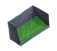 Linvimia Removable Faux Grass Potty Tray Toilet for Dog Foldable High Wall Pee Pad for Apartment Living and Quick Assembly Dog Training Pad