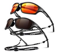 LINVO Polarised Sports Sunglasses Mens Womens Wraparound Shades UV400 | Lightweight, Durable Frame, Adjustable Nose Pads, Reduce Glare, Driving, Fishing, Running, Golfing, Hiking
