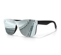 LINVO Trendy Polarised Sunglasses Men Women, Flat One Piece Mirrored Shades for Driving Fishing UV Protection
