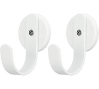 Linwnil 2 Pack Magnetic Wreath Hanger Wreath Holder Wreath Hanger Hook for Metal Front Door for Christmas Decorations (White)