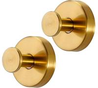 Linwnil Suction Cup Hooks for Glass Window, 2025 Upgraded Christmas Wreath Door Hanger, No Drill Suction Cup Hooks for Wreaths on Glass, Garland Wreath Hangers for Front Door Shower Hooks (2, Gold)