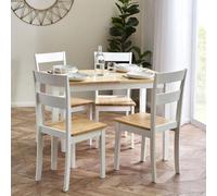 Linwood Dining Set - 114cm - 4 Seater - White Painted