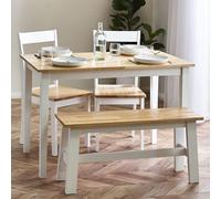 Linwood Dining Table - 114cm - 4 Seater - White Painted