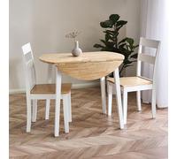 Linwood Drop Leaf Dining Set - 55cm-75.5cm - 2-4 Seater - White Painted