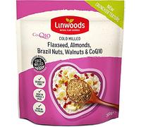Linwoods Milled Flaxseed, Almonds, Brazil Nuts, Walnuts and Co-q10 360g (Pack of 6)