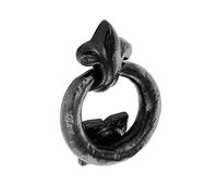 Linx® Door Ring Knocker, 120mm x 90mm, Antique Black Pack of 6
